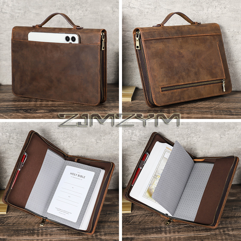 Office Stationery Supply Business - Retro Skórzana Okładka na Notatnik Ręcznie