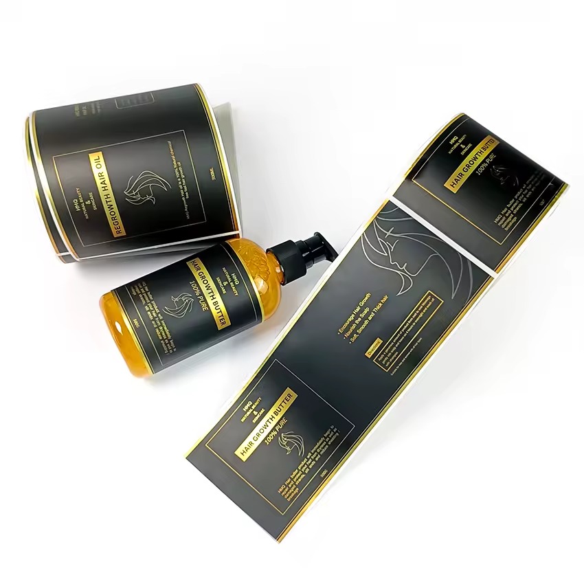 Sticker Label Roll - Niestandardowe luksusowe etykiety winylowe z folią