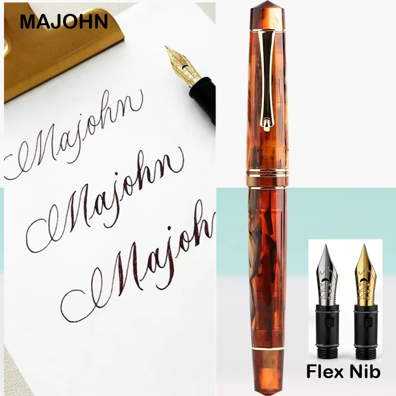 Office Stationery Supply Business - Pióro wieczne Majohn M800 z żywicy,