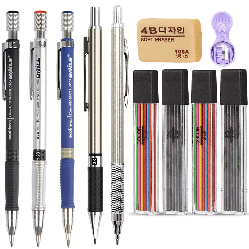 Ideal Stationery & Office Supply - Ołówki automatyczne 2.0mm 2B do rysowania