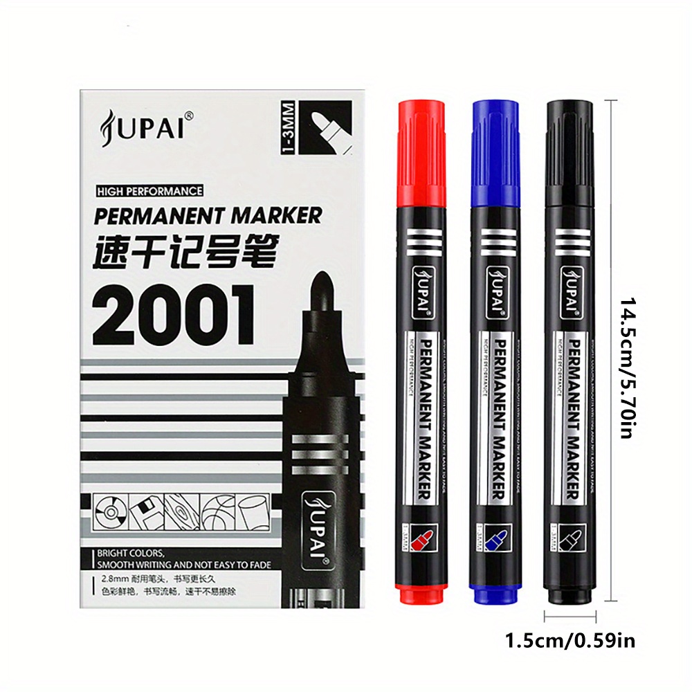 Ideal Stationery & Office Supply - 3 kolory trwałych markerów permanentnych –