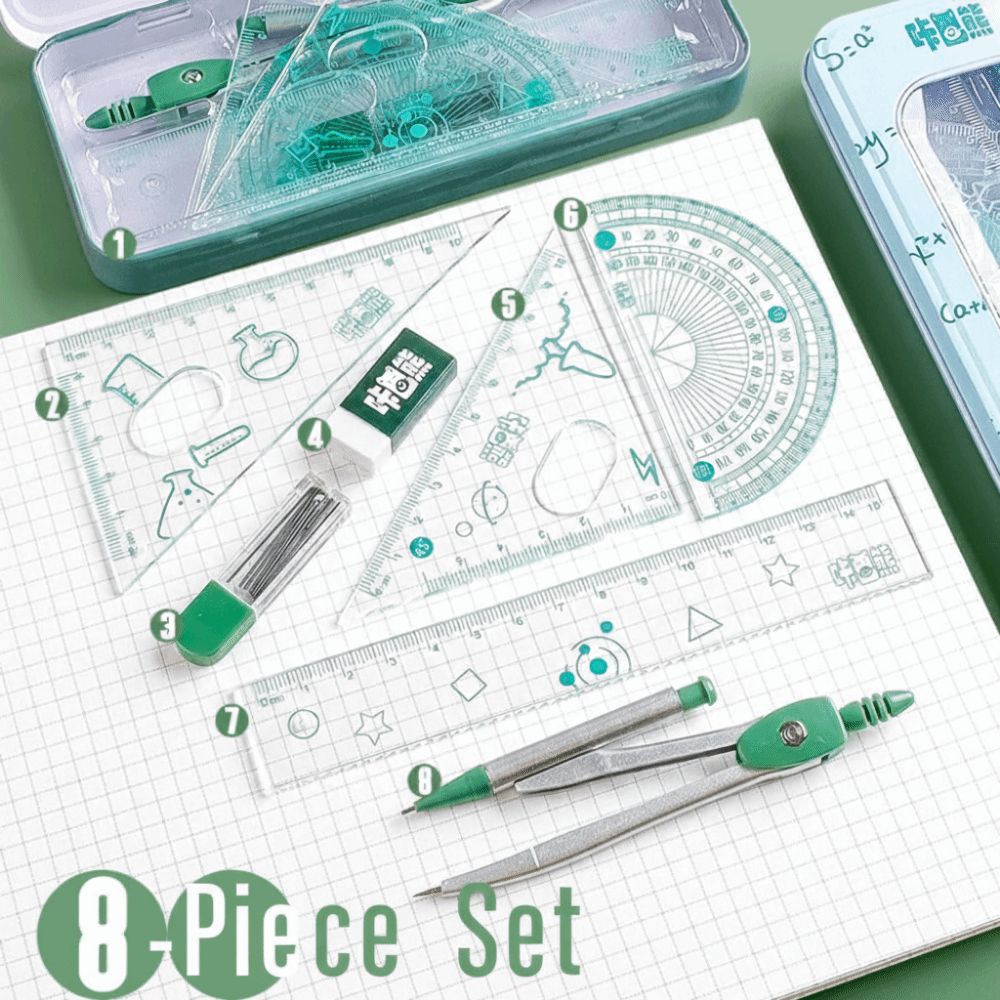 8-częściowy zestaw wielofunkcy – Compass Geometry Set recenzja i cena